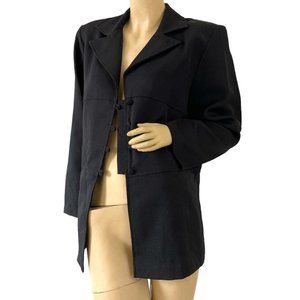 NYINVASION Women's 4Button Black Padded Blazer Jacket Top Plus Size 14